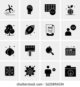 Business Icon Set. 16 Universal Icons Vector. Creative Beauitful Icon Illustration to use in Print and Web Related project.