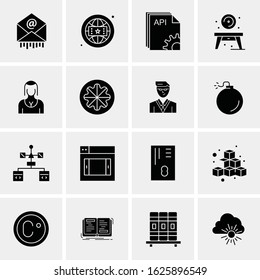 Business Icon Set. 16 Universal Icons Vector. Creative Beauitful Icon Illustration to use in Print and Web Related project.