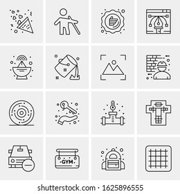 Business Icon Set. 16 Universal Icons Vector. Creative Beauitful Icon Illustration to use in Print and Web Related project.