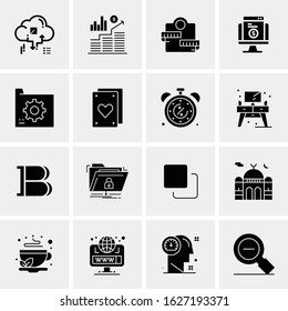 Business Icon Set. 16 Universal Icons Vector. Creative Beauitful Icon Illustration to use in Print and Web Related project.