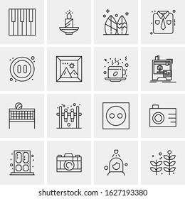 Business Icon Set. 16 Universal Icons Vector. Creative Beauitful Icon Illustration to use in Print and Web Related project.