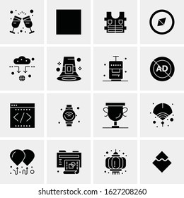 Business Icon Set. 16 Universal Icons Vector. Creative Beauitful Icon Illustration to use in Print and Web Related project.