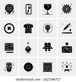 Business Icon Set. 16 Universal Icons Vector. Creative Beauitful Icon Illustration to use in Print and Web Related project.