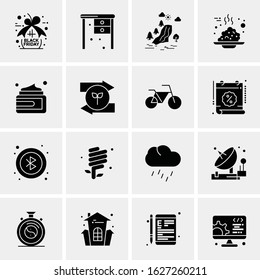 Business Icon Set. 16 Universal Icons Vector. Creative Beauitful Icon Illustration to use in Print and Web Related project.
