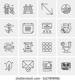 Business Icon Set. 16 Universal Icons Vector. Creative Beauitful Icon Illustration to use in Print and Web Related project.