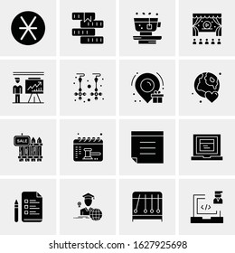 Business Icon Set. 16 Universal Icons Vector. Creative Beauitful Icon Illustration to use in Print and Web Related project.