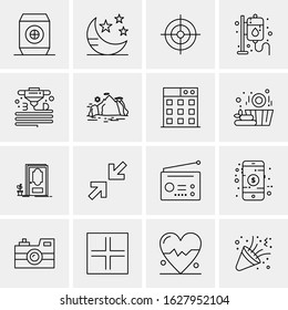 Business Icon Set. 16 Universal Icons Vector. Creative Beauitful Icon Illustration to use in Print and Web Related project.