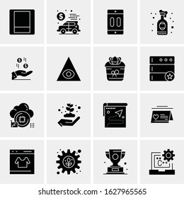 Business Icon Set. 16 Universal Icons Vector. Creative Beauitful Icon Illustration to use in Print and Web Related project.