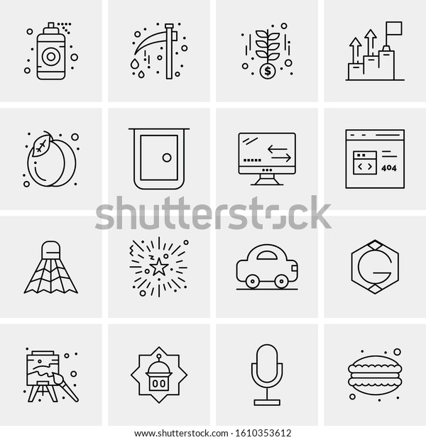 Business Icon Set. 16 Universal Icons Vector.
Creative Beauitful Icon Illustration to use in Print and Web
Related project.