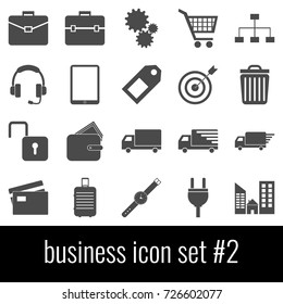 Business. Icon set 2. Gray icon on white background.