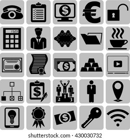business icon set. 25 icons total. Minimal Modern.