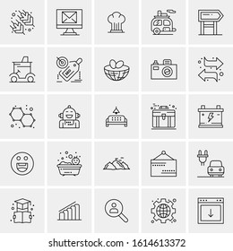Business Icon Set. 25 Universal Icons Vector illustration