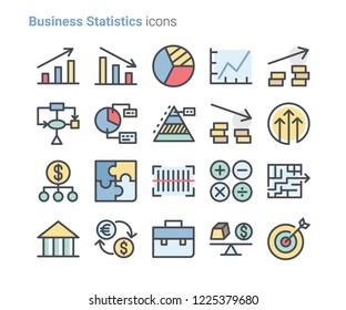 Business Icon Set Stock Vector (Royalty Free) 1225379680