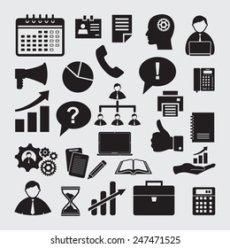 Business icon set.