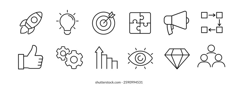 business icon. business icon set