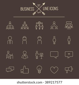 Business icon set.
