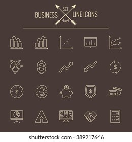 Business icon set.