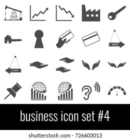 Business. Icon set 4. Gray icon on white background.