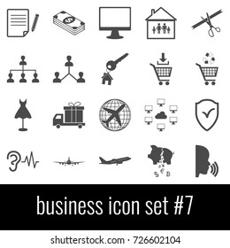 Business. Icon set 7. Gray icon on white background.