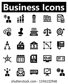 Business Icon Set, Black Series