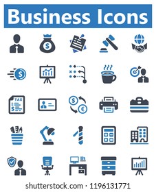 Business Icon Set, Blue Series