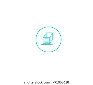 business icon set -box-simple clean line art designs for use in apps