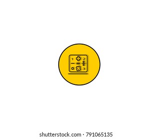 business icon set -calculator-simple clean line art designs for use in apps