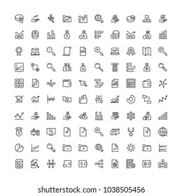 Business icon set. Collection of high quality black outline logo for web site design and mobile apps. Vector illustration on a white background.