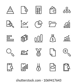 Business icon set. Collection of high quality black outline logo for web site design and mobile apps. Vector illustration on a white background.