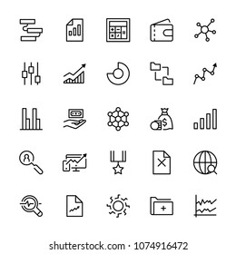 Business icon set. Collection of high quality black outline logo for web site design and mobile apps. Vector illustration on a white background.
