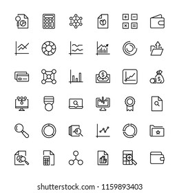 Business icon set. Collection of high quality black outline logo for web site design and mobile apps. Vector illustration on a white background.