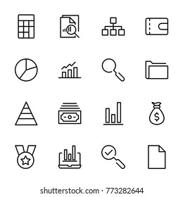 Business icon set. Collection of high quality black outline logo for web site design and mobile apps. Vector illustration on a white background.