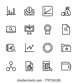 Business icon set. Collection of high quality black outline logo for web site design and mobile apps. Vector illustration on a white background.