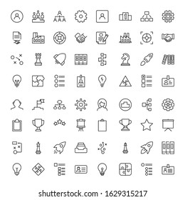 Business icon set. Collection of high-quality black outline logo for web site design and mobile apps. Vector illustration on a white background.