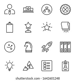 Business icon set. Collection of high-quality black outline logo for web site design and mobile apps. Vector illustration on a white background.