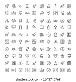 Business icon set. Collection of high-quality black outline logo for web site design and mobile apps. Vector illustration on a white background.