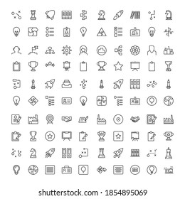 Business icon set. Collection of high-quality black outline logo for web site design and mobile apps. Vector illustration on a white background.