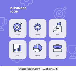 Business icon set collection package with dual tone modern flat vector illustration for business management finance strategy marketing investment