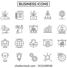 business icon set collection. business vector collection