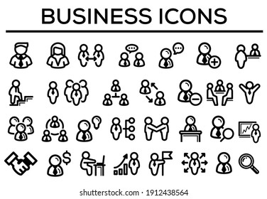 business icon set collection. business vector collection