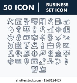 Business icon set collections vector