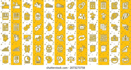 Business icon set in comic style. Money, people, document cartoon vector illustration on white isolated background. Freelancer diagram splash effect business concept.