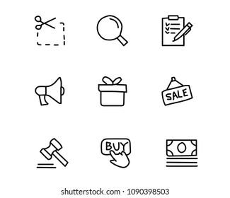 business icon set design illustration, hand drawn style design, designed web and app