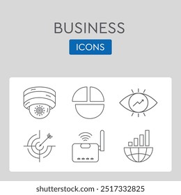 Vetor de Design do Conjunto de Ícones de Negócios