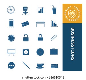 Business icon set design,clean vector