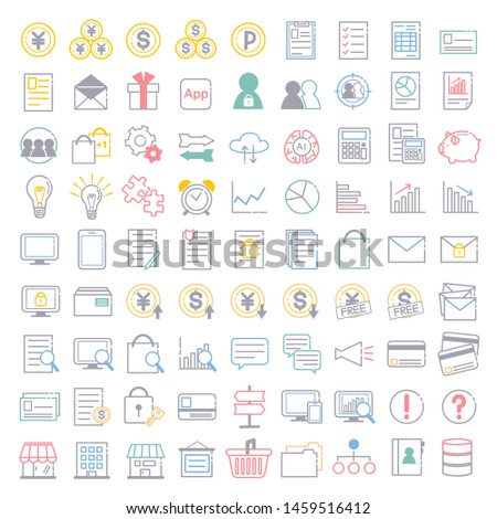 Business icon set illustration vector