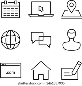 business icon set. infographic element icon. editable
