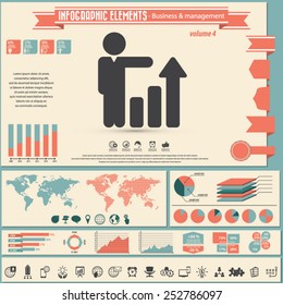 Business icon set and infographic elements