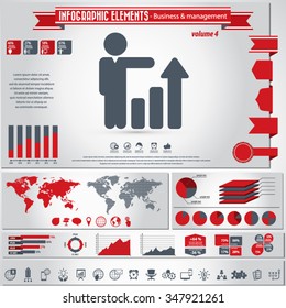 Business icon set and infographic elements