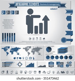 Business icon set and infographic elements